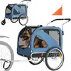 E-RIDES Hunde-Fahrradanhänger 2-in-1 bis 40 kg, Hundebuggy für Haustie...