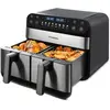 ELSCOOT Heißluftfritteuse 10L Dual Zone 2400W 8 Programmen LED Touchsc...