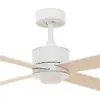 Beacon Deckenventilator mit Licht Newport, weiß/eiche, leise