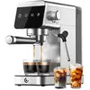 AMZCHEF CE-AZ-EM1501-SV Kolben-Kaffeemaschine (Silber)