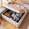 OKWISH MODFU Polsterbett 140 x 200 Jugendbett mit hydraulischem Staura...