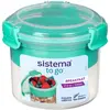6x Sistema Breakfast To Go, Lunchbox, Türkis, Blau, Violett