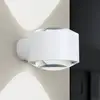 LED-Außenwandlampe Tatra, weiß, Ø 10,2 cm, Alu, up/down