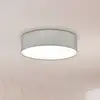 Graue Deckenlampe Pasteri mit Leinenschirm 57 cm