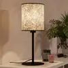 Tischlampe Butterburn, Höhe 47,5 cm, beige/grün, Stoff