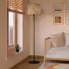 Stehlampe Butterburn, Höhe 162 cm, beige/grün, Metall/Stoff