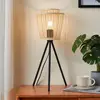 Tischleuchte Hykeham, Höhe 57 cm, natur/schwarz, Bambus