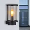 Außenwandleuchte Gracey, schwarz, Edelstahl, IP54, E27