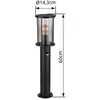 Wegeleuchte Gracey, schwarz, Sensor, 60 cm, IP54, E27