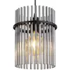 Hängelampe Gorley, rauch/schwarz, 4-flg., 110 cm, Glas, E27
