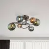 Deckenlampe Riha, Ø 65 cm, bunt, Glas/Metall