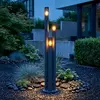 RGB LED Stehleuchte, 3-Flammig, Edelstahl, anthrazit, H 170 cm