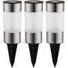 3er Set Solar-Steckleuchte, Edelstahl, H 23,5 cm