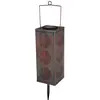 LED Solarleuchte, grün, rost, Blumen Dekor, H 26 cm