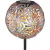 LED-Solarleuchte 33632 mit Metallkugel, silber