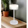 LED-Tischleuchte Belinda, weiß, Höhe 33 cm, Metall