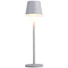 LED Solarleuchte, Tischlampe, Metall, Weiß, IP44, H 41 cm