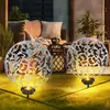 2er Set LED Solar-Steckleuchte, Lichteffekt, antik silber, H 41 cm