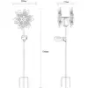 LED-Solarleuchte 36578S, Erdspieß, silber/schwarz, Metall