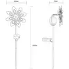 LED-Solar-Erdspießleuchte 36576, rostbraun, Metall, Glas