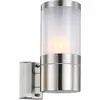Globo Lighting Außenleuchte Edelstahl silber glänzend, Kunststoff opal...