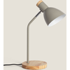 Flexible Schreibtischlampe Aluminium und Holz Luxo Tarngrün