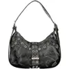 Desigual Tasche schwarz floral geprägt Ösen und Riemen