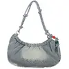 Desigual Ovaltasche Denim hellblau geflochtener Henkel Charms