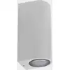 LEDS-C4 Außenwandlampe Eko Double, weiß, Breite 7 cm, Alu