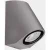 LEDS-C4 Außenwandlampe Eko Inclined, grau, Breite 7 cm, Alu