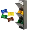 Wellhome Metall-mülleimer Und Recyclingbehälter Mit + 4 Magnetischen E...
