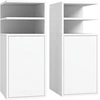 HOMCOM Schmale Nachttische, 2er-Set, Nachttisch für Schlafzimmer mit T...