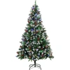 HOMCOM Weihnachtsbaum mit 400 LEDs (Warmweiß & Mehrfarbig), 210 cm, Sc...