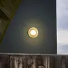 MARSET LED-Außenwandlampe Roc, Ø 14 cm, weiß/transluzent
