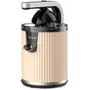 Cecotec Xqueeze RetroJuice 600, Entsafter, Schwarz, Beige, Silber