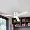 LED-Deckenventilator Siroco, weiß, Ø 132 cm, leise, CCT