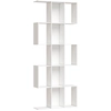 HOMCOM 5-stufiges Regal, schmales Bücherregal, S-förmiges Regal für Wo...