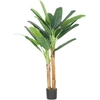 HOMCOM Künstlicher Bananenbaum 150 cm, dekorative Kunstpflanze mit Top...