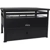 Purline Biobrennstoff-Grill 1,5L, rauchfrei, roter Stahl und rechtecki...