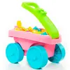 Molto Rosaer Bauklotz-wagen Mit Konstruktionsspiel 20 Stücke