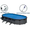 GRE Ovaler Stahlwandpool mit Anthrazitoptik KITPROV738GY   730 x 375 x...