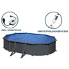 GRE Ovaler Stahlwandpool mit Anthrazitoptik KITPROV618GY   610 x 375 x...
