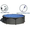 GRE Runder Stahlwandpool mit Anthrazitoptik KITPR358GY   Ø 350 x 132 c...