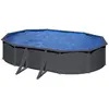 GRE Ovaler Stahlwandpool mit Anthrazitoptik KIT500GY   500 x 300 x 120...