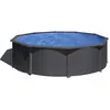 GRE Runder Stahlwandpool mit Anthrazitoptik KIT460GY   Ø 460 x 120 cm,...