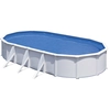 GRE Ovaler Stahlwandpool in Weiß KIT730ECO   730 x 375 x 120 cm, Kompl...