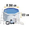 GRE Runder weißer Stahlwandpool Ø 240 x 120 cm KIT240ECO
