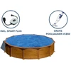 GRE Runder Stahlwandpool mit Holzoptik KITPR558WO   Ø 550 x 132 cm, Ko...