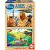 Puzzle von 2 x 50 Teile Freunde aus Holz Disney 32x22x5 cm