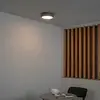 LED-Außen-Deckenleuchte Anga, dunkelgrau, Beton, Ø 24 cm